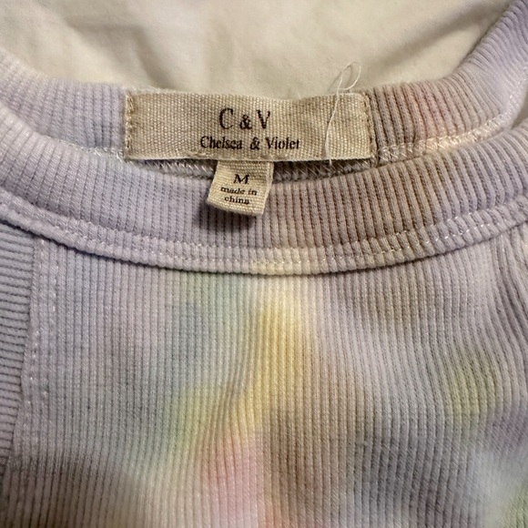 Chelsea and Violet tie-dye cropped tank top,sz medium - Picture 3 of 3